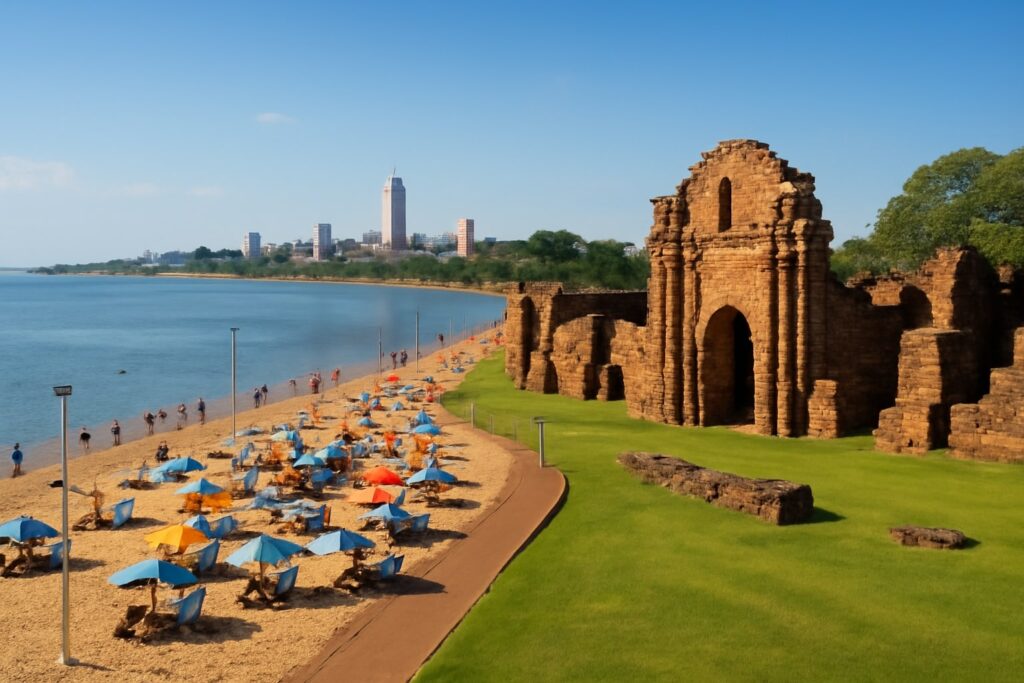 encarnación & jesuit ruins,paraguay