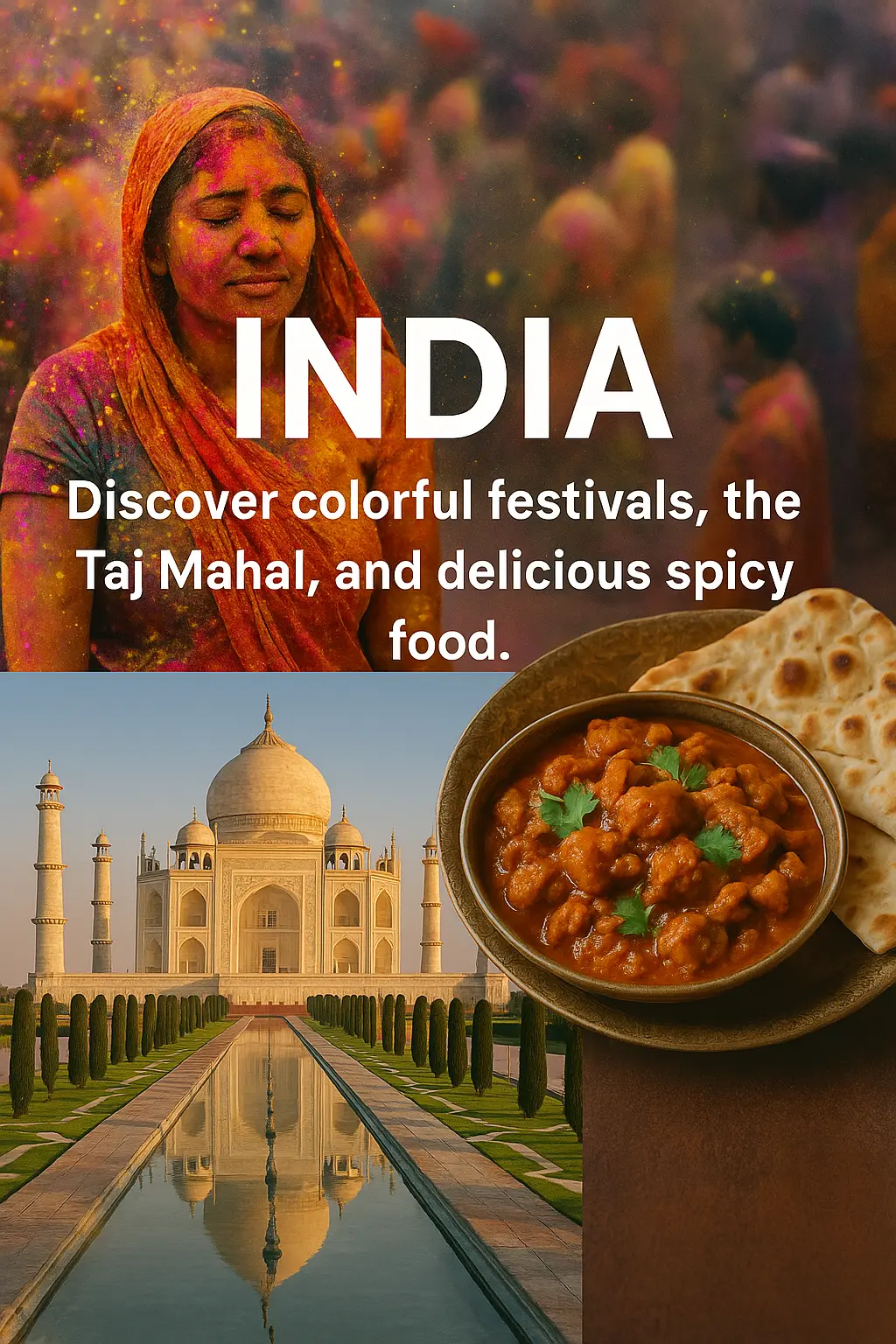 india discover colorful festivals, the taj mahal, and delicious spicy food