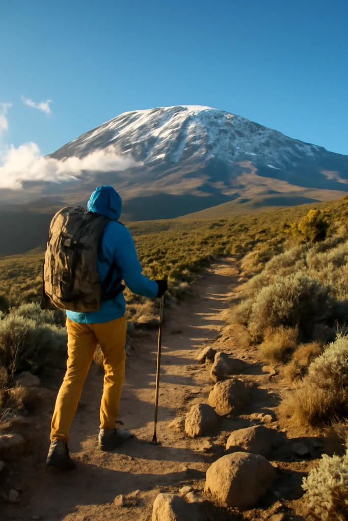 trek to the summit of mount kilimanjaro,